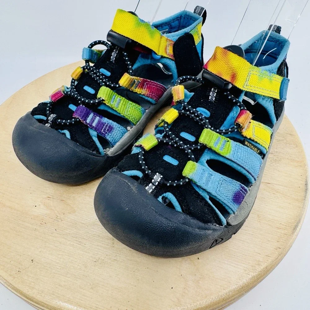 Keen Newport H2 Little Kids Sz 11 Rainbow Tie Dye Hiking Waterproof Sandals Shoe